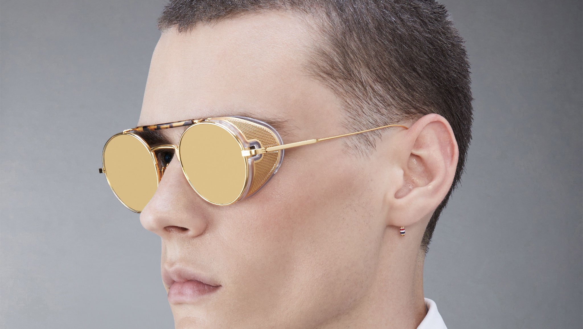 Thom Browne UES001L Sunglasses G0003-712 Gold - eye-oo.com Thom Browne UES001L Sunglasses G0003-712 Gold - eye-oo.com
