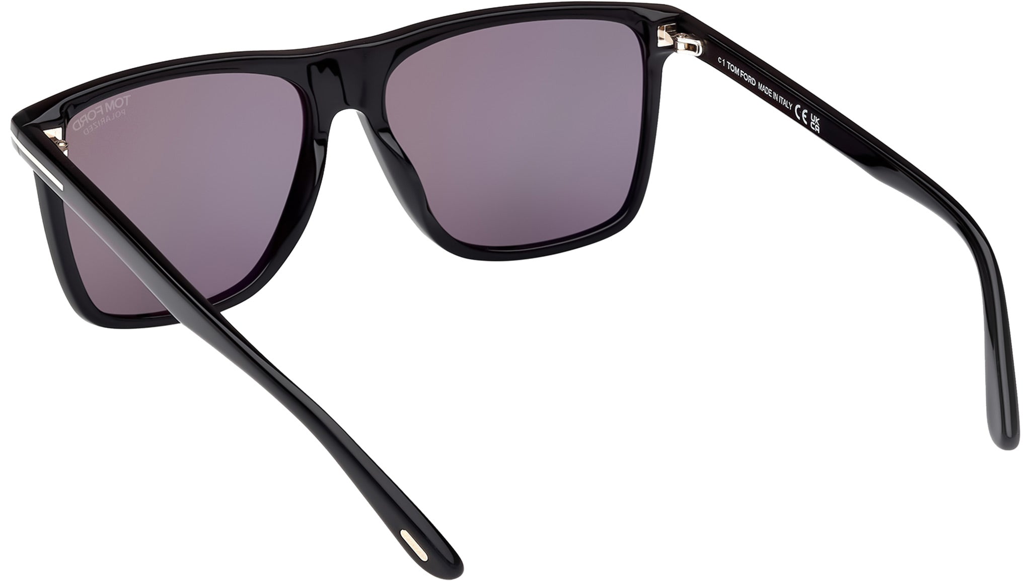 NEW Tom Ford FT0832-N Black Sunglasses with Dark Gray Lenses Tom Ford Fletcher Sunglasses FT0832 01D Shiny Black - eye-oo.com main image 3
