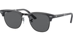 Clubmaster Folding RB2176 1367B1 grey on black