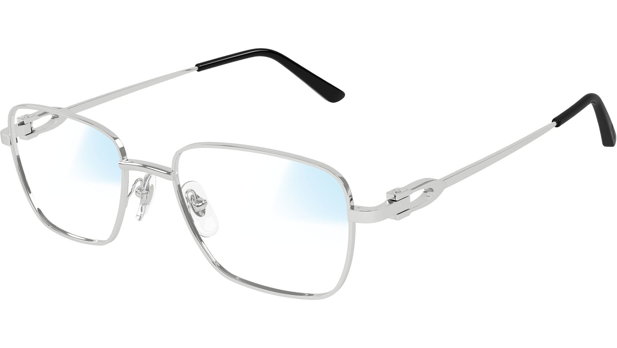 Cartier CT0519S 001 Sunglasses Shiny Platinum - eye-oo.com