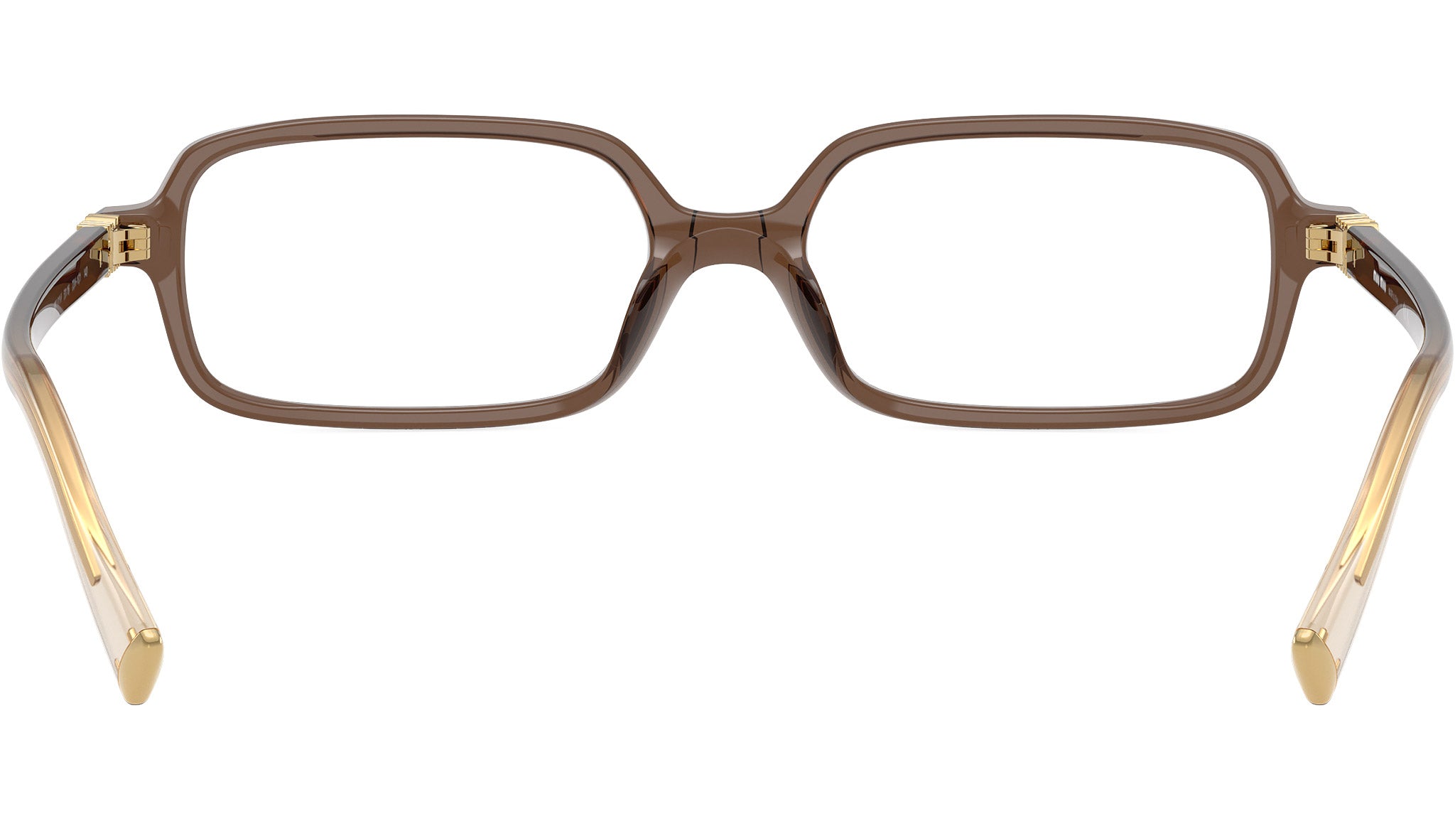 Miu Miu MU01YV Glasses 23H1O1 Brown Transparent - eye-oo.com