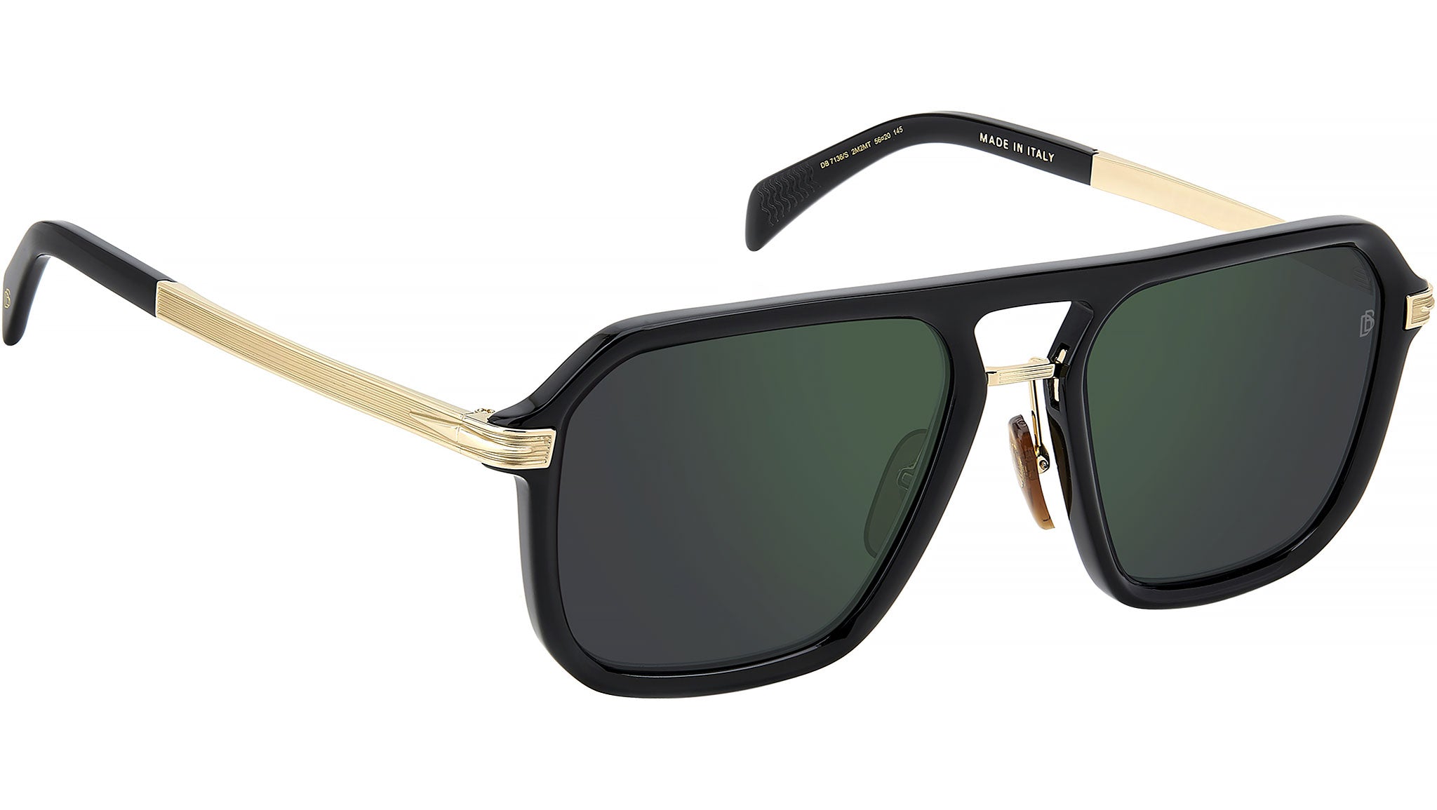 David Beckham DB 7136/S 2M2 MT Sunglasses Black Gold - eye-oo.com