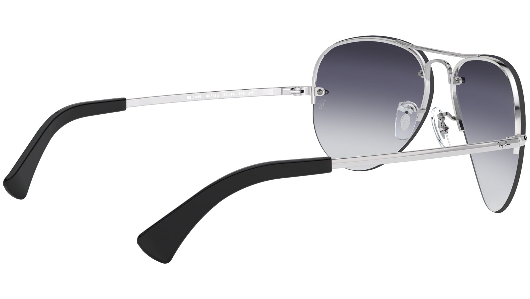 Ray-Ban RB3449 003/8G Silver Sunglasses - eye-oo.com display picture 1