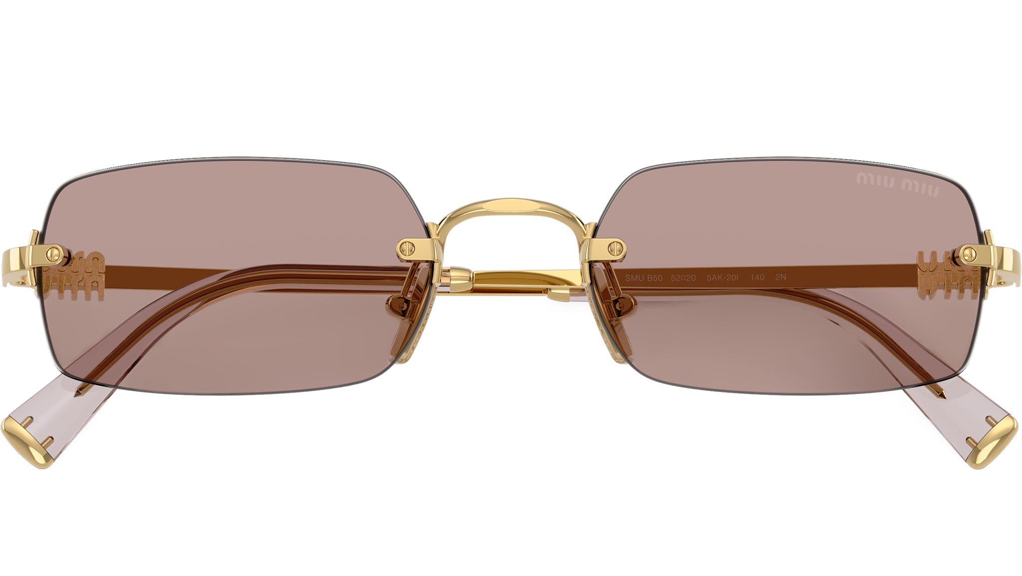 Miu Miu MUB50S Sunglasses 5AK20I Gold - eye-oo.com