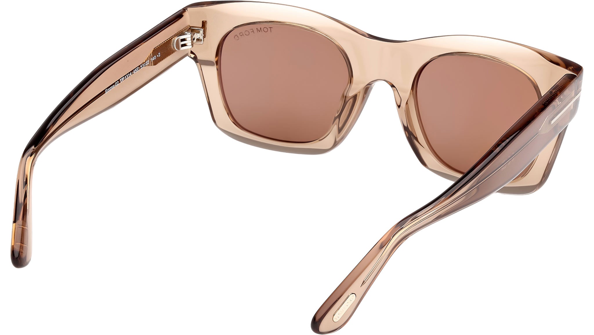 Tom Ford Emma-02 Sunglasses FT1314 45E Shiny Light Brown - eye-oo.com