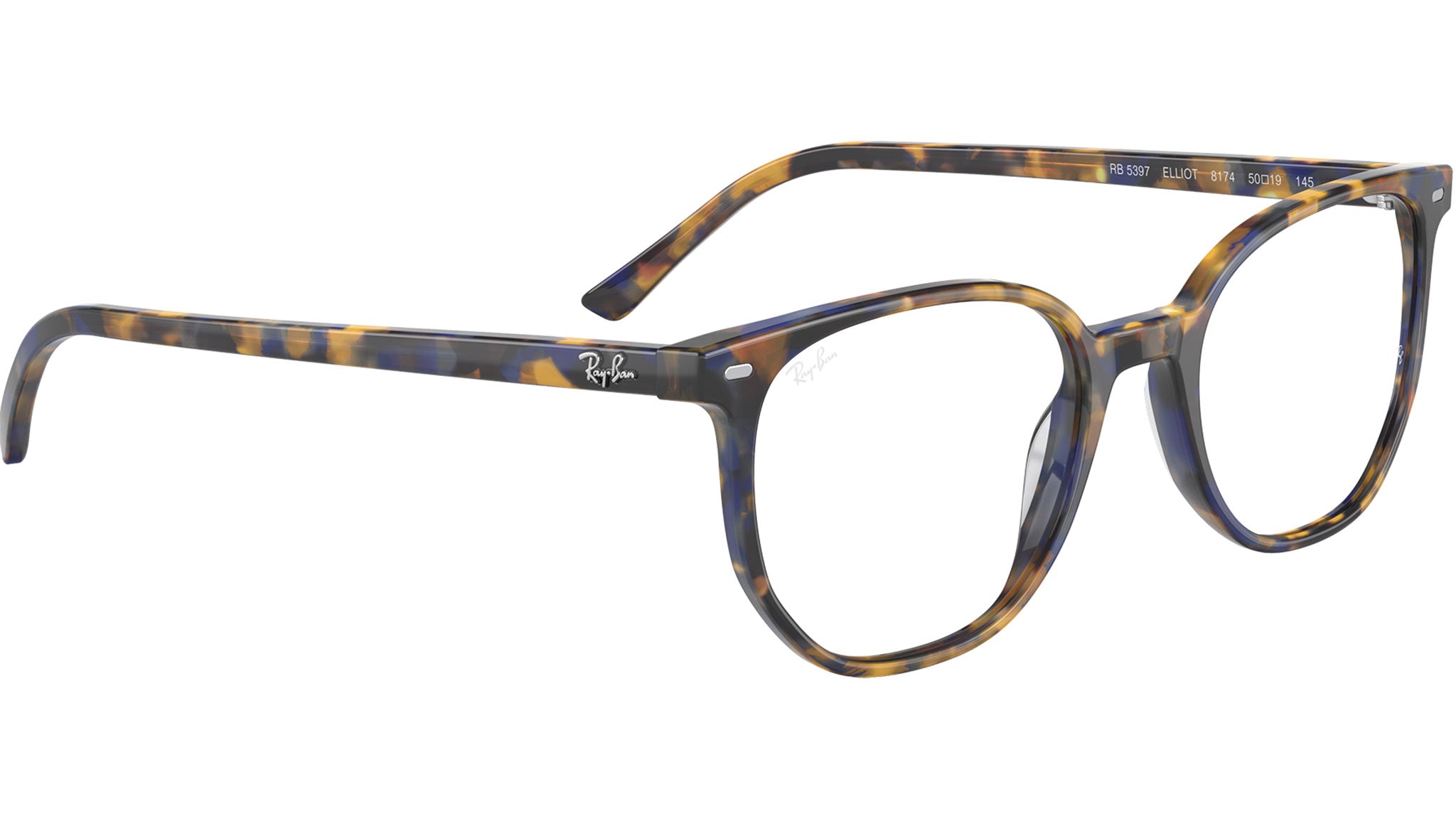Elliot RB5397 Ray-Ban Glasses 8174 Yellow & Blue Havana - eye-oo.com