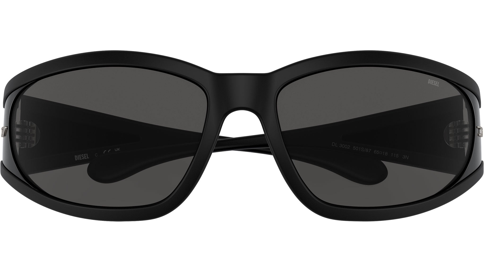 Diesel DL3002 Sunglasses 501S87 Matte Black - eye-oo.com display picture 2