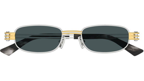 BOTTEGA VENETA ♡ サングラス BV1381S Bottega Veneta Rectangular Sunglasses 003 Shiny Silver