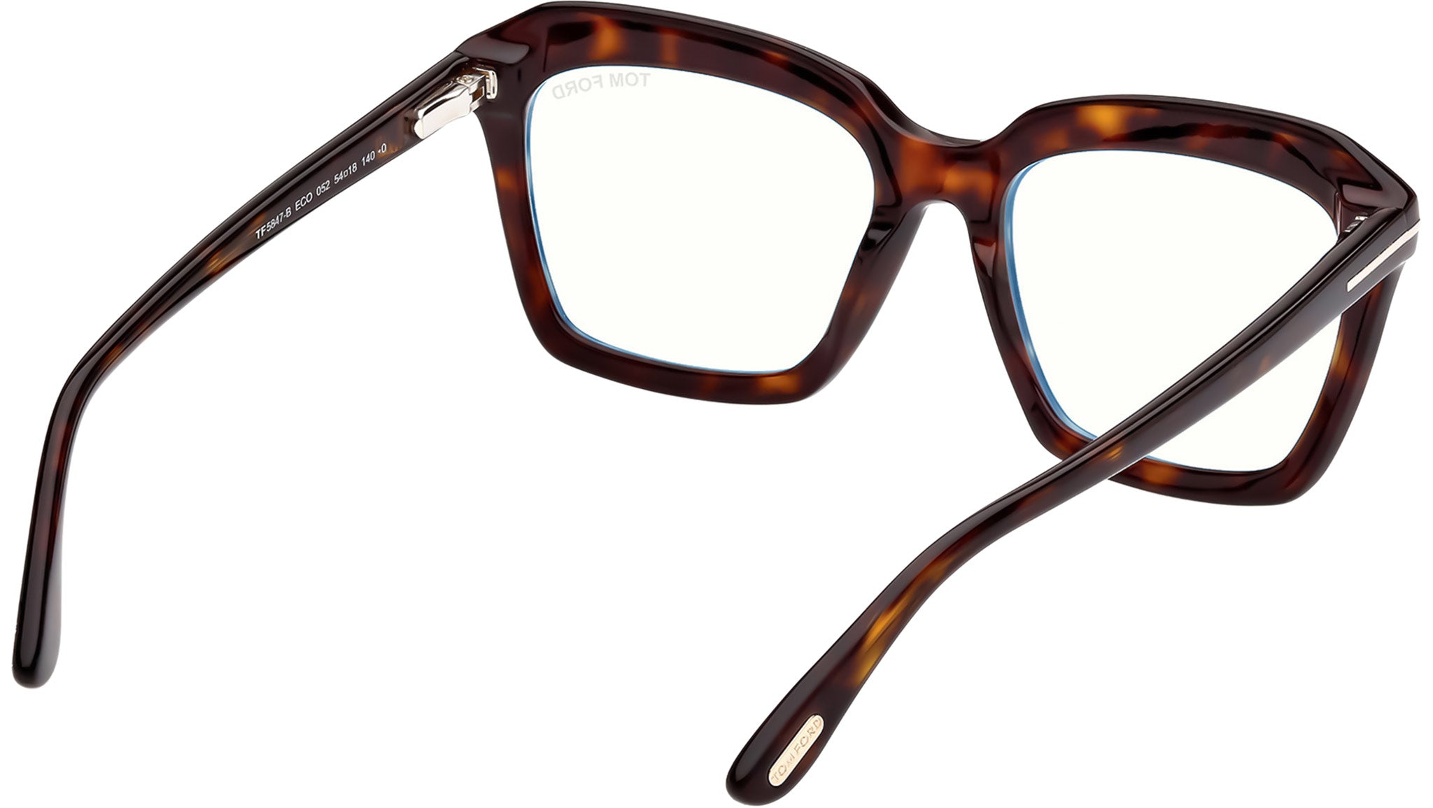 トムフォード Tom Ford FT5847-B Optical Frame 052 Shiny Dark Havana - eye-oo.com