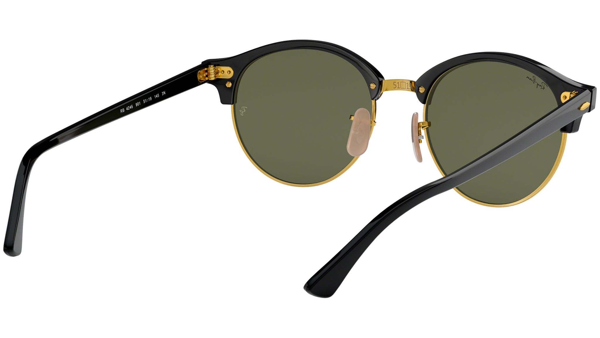 Ray-Ban Clubround RB4246 901 Black Sunglasses - eye-oo.com