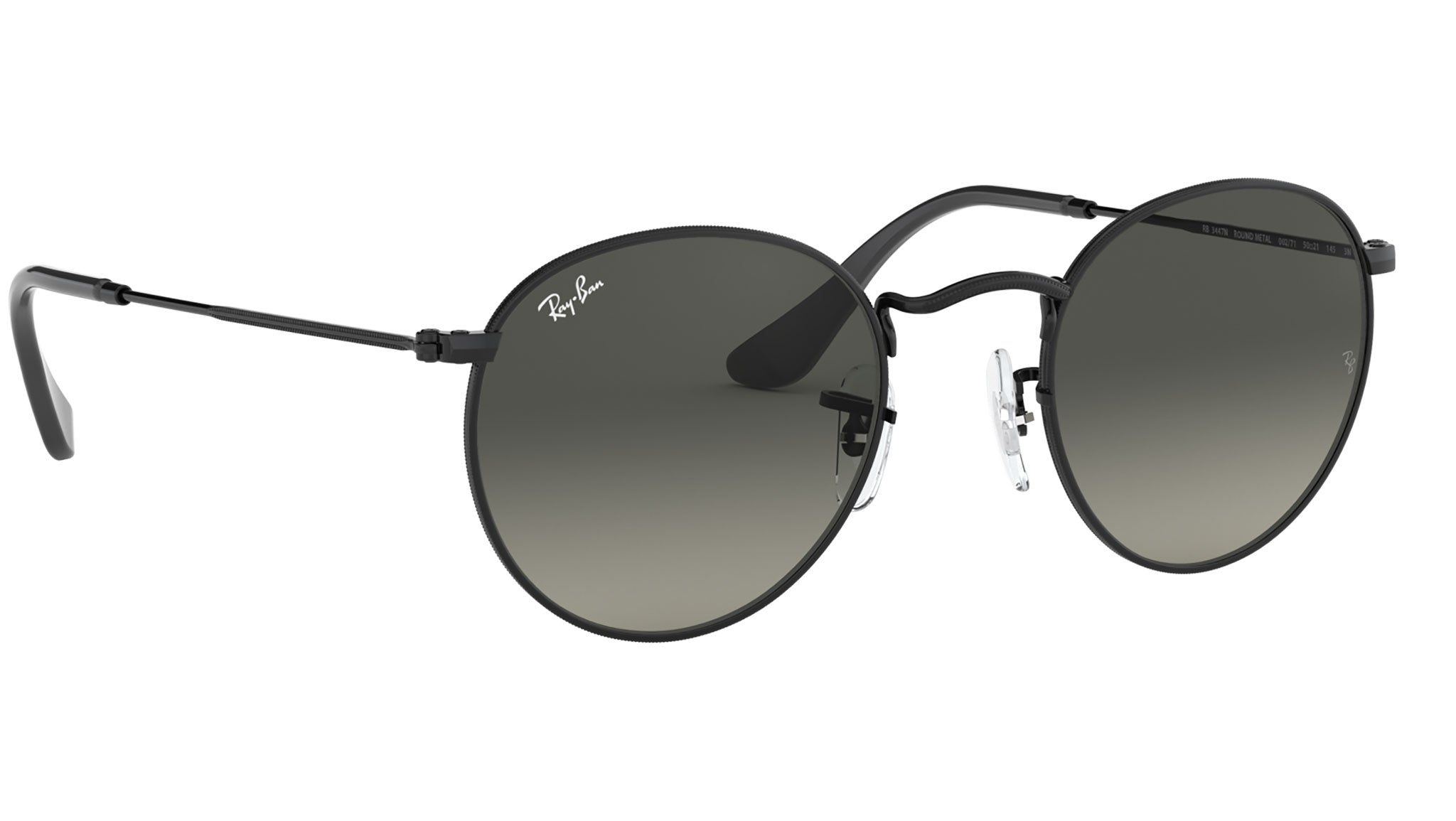 Ray-Ban Round Metal RB3447N 002/71 Black Sunglasses - eye-oo.com