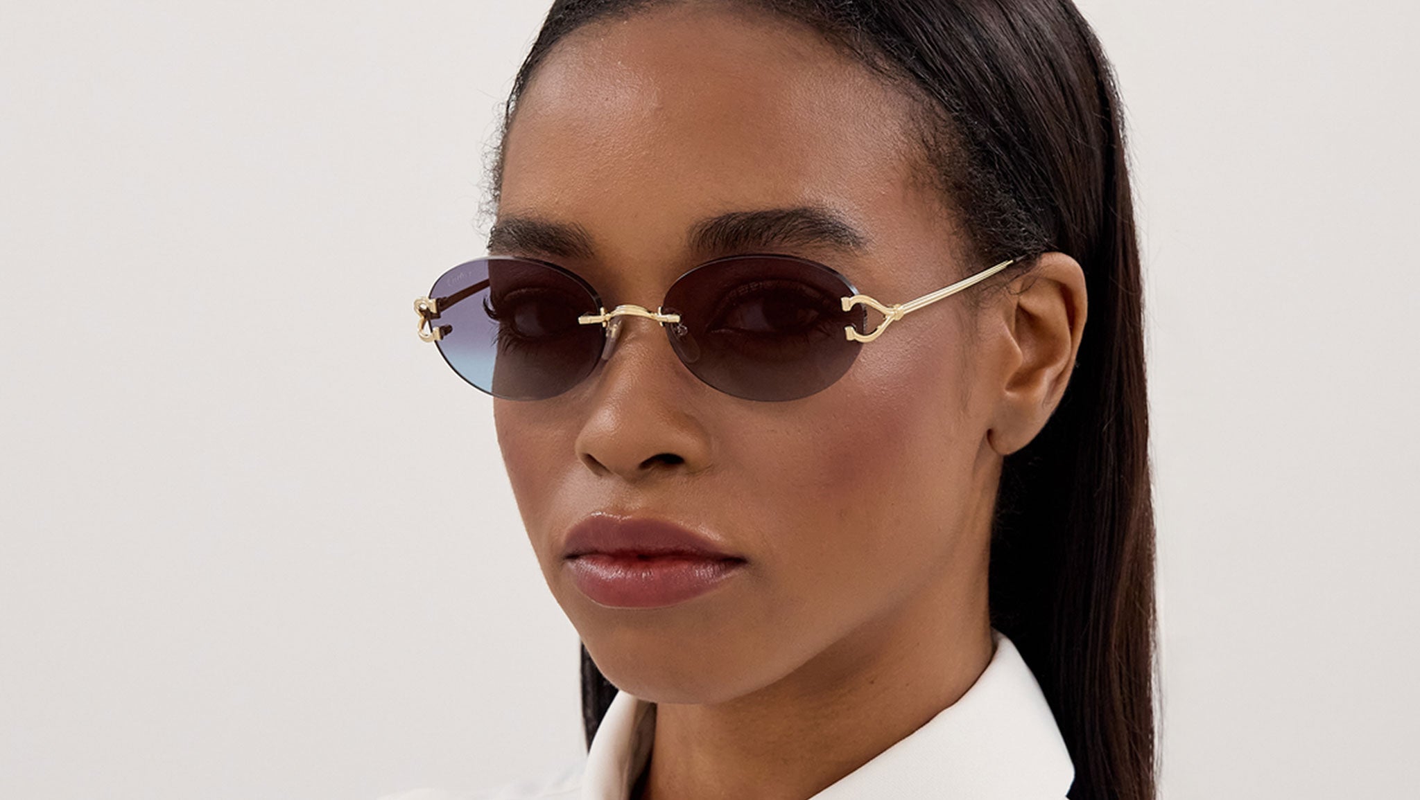 Cartier CT0551S Sunglasses 008 Gold Purple - eye-oo.com