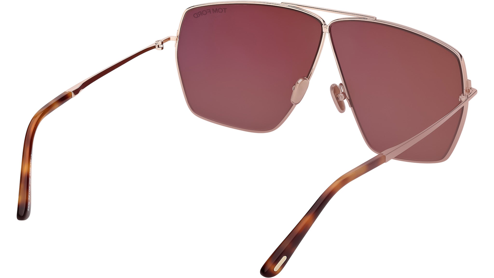 Tom Ford Stella Sunglasses FT1185 28E Shiny Rose Gold - eye  display picture 1