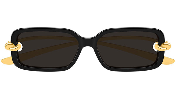 BV1439S Bottega Veneta Rectangular Sunglasses 001 Black - eye-oo.com