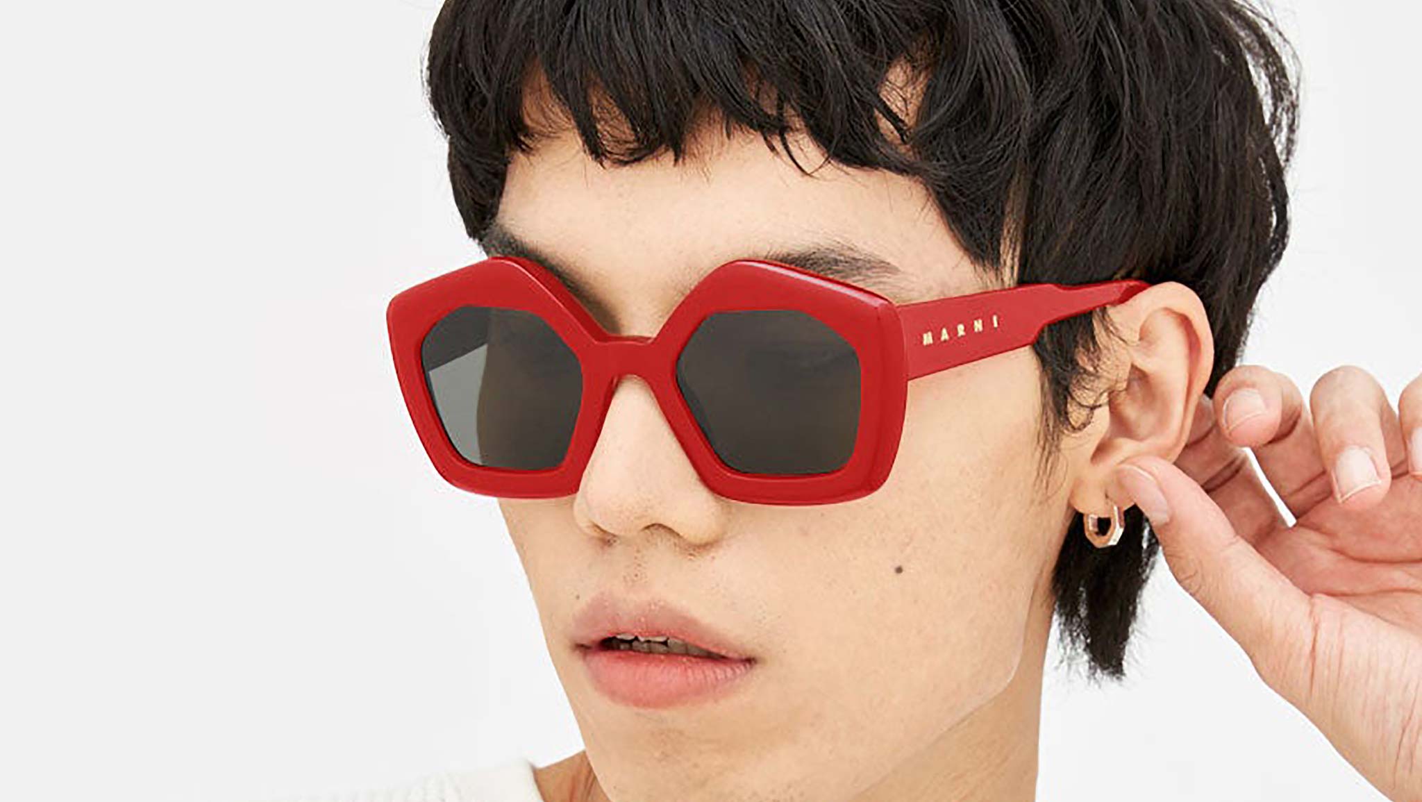 MARNI ヘンタコンフレムサンクラス LAUGHINGWATERSLUU LUU Marni Eyewear Laughing Waters Bordeaux Sunglasses LUU - eye