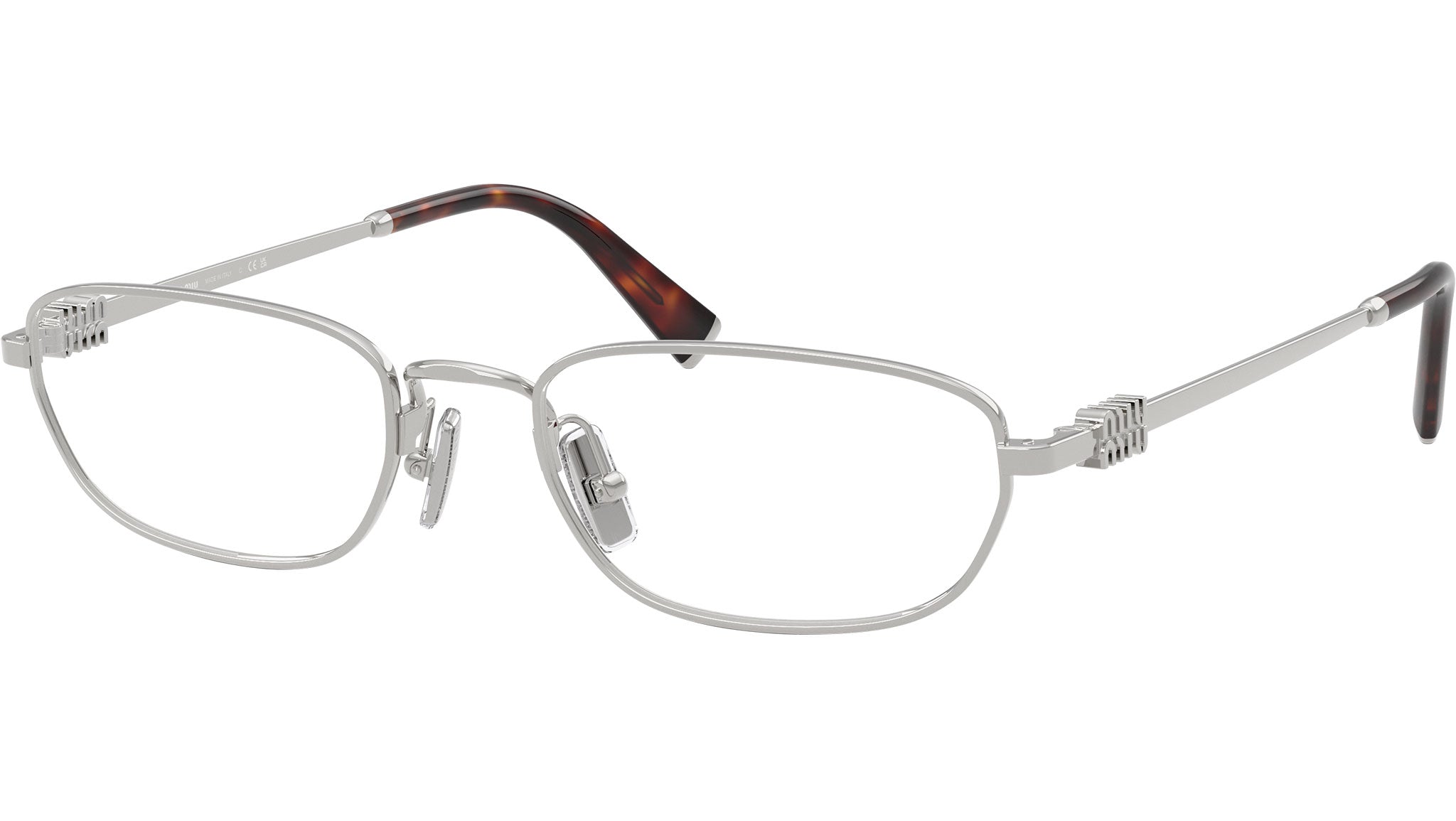 ミロ⭐︎ Miu Miu MU52ZV Glasses 1BC1O1 Silver - eye-oo.com