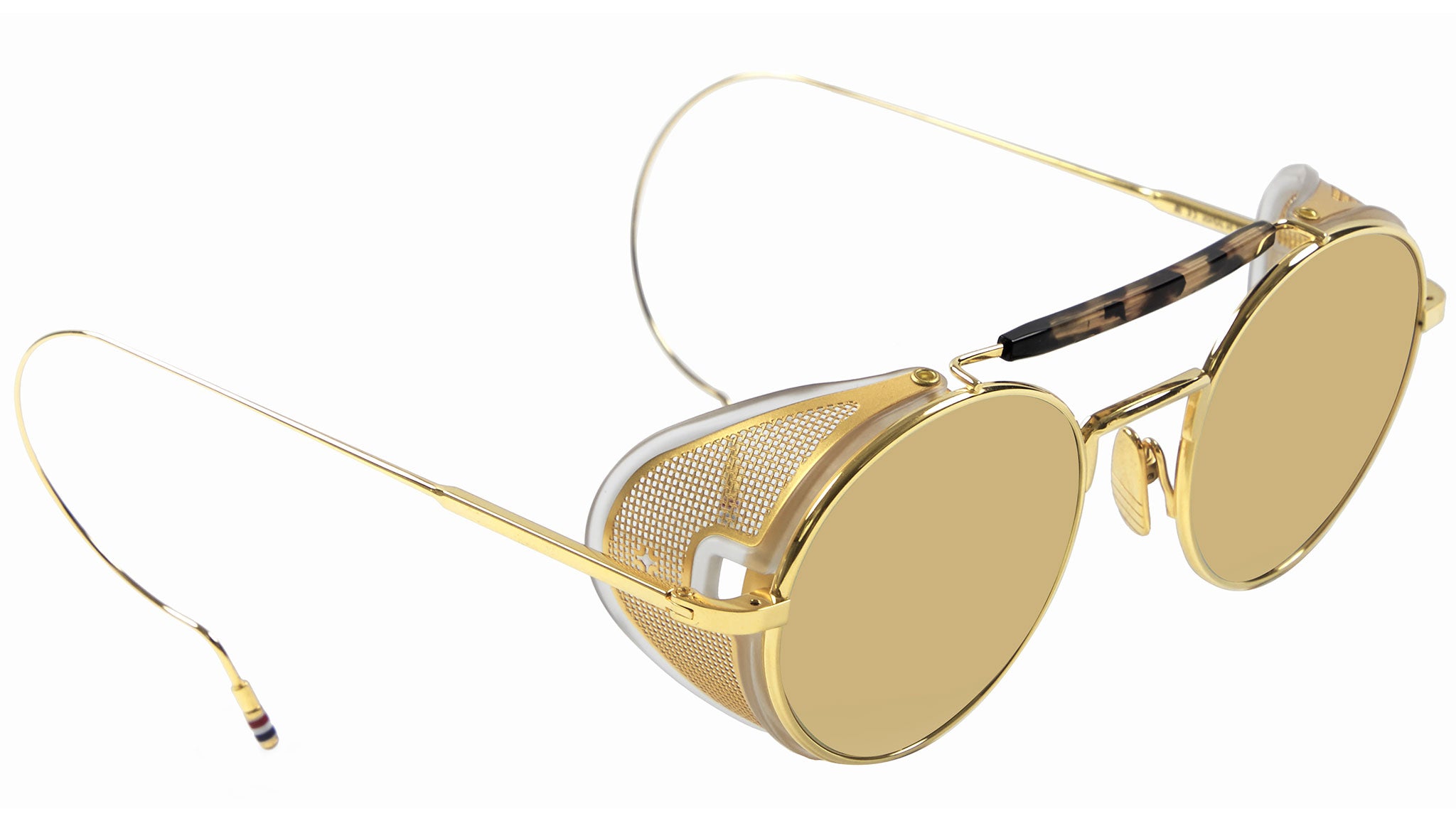 【極美品】THOM BROWNE 18Kゴールド　TB-803 Thom Browne UES001L Sunglasses G0003-712 Gold - eye-oo.com