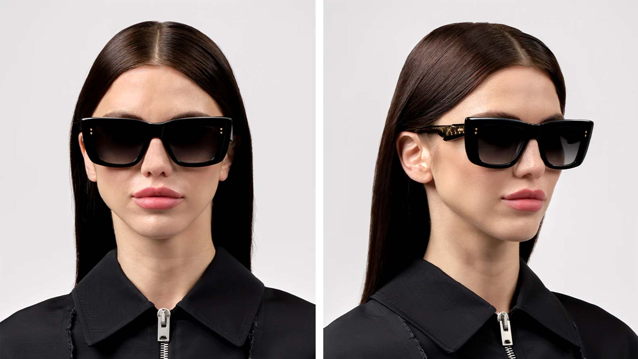 Dita Mahine DTS437 Sunglasses 01 Black / Yellow Gold - eye  display picture 1