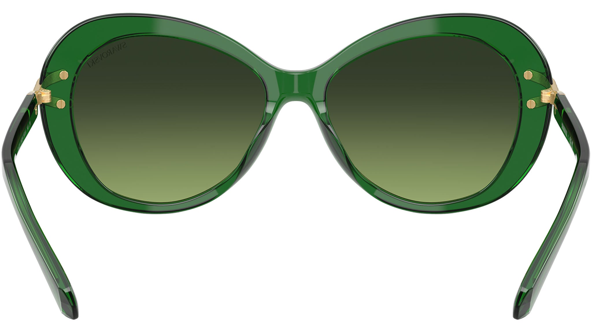 Swarovski SK6026 Sunglasses 10642A Transparent Green - eye  display picture 1