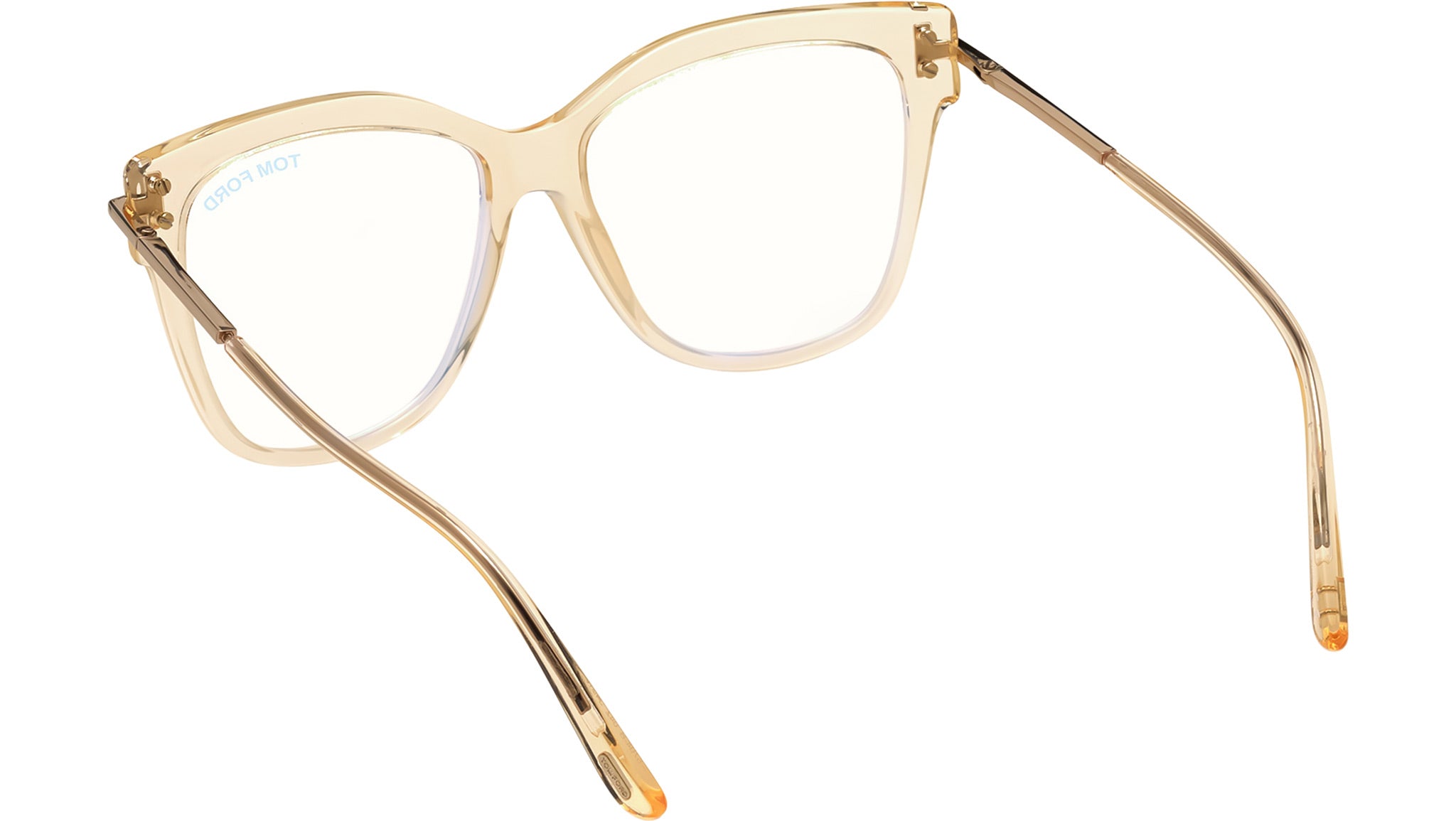 Tom Ford FT5704-B Optical Frame 042 Crystal Orange - eye-oo.com