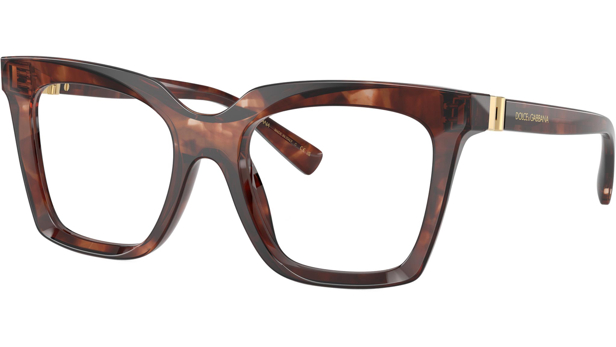 Dolce & Gabbana DG 3417 Glasses 3222 Dark Red Havana - eye-oo.com