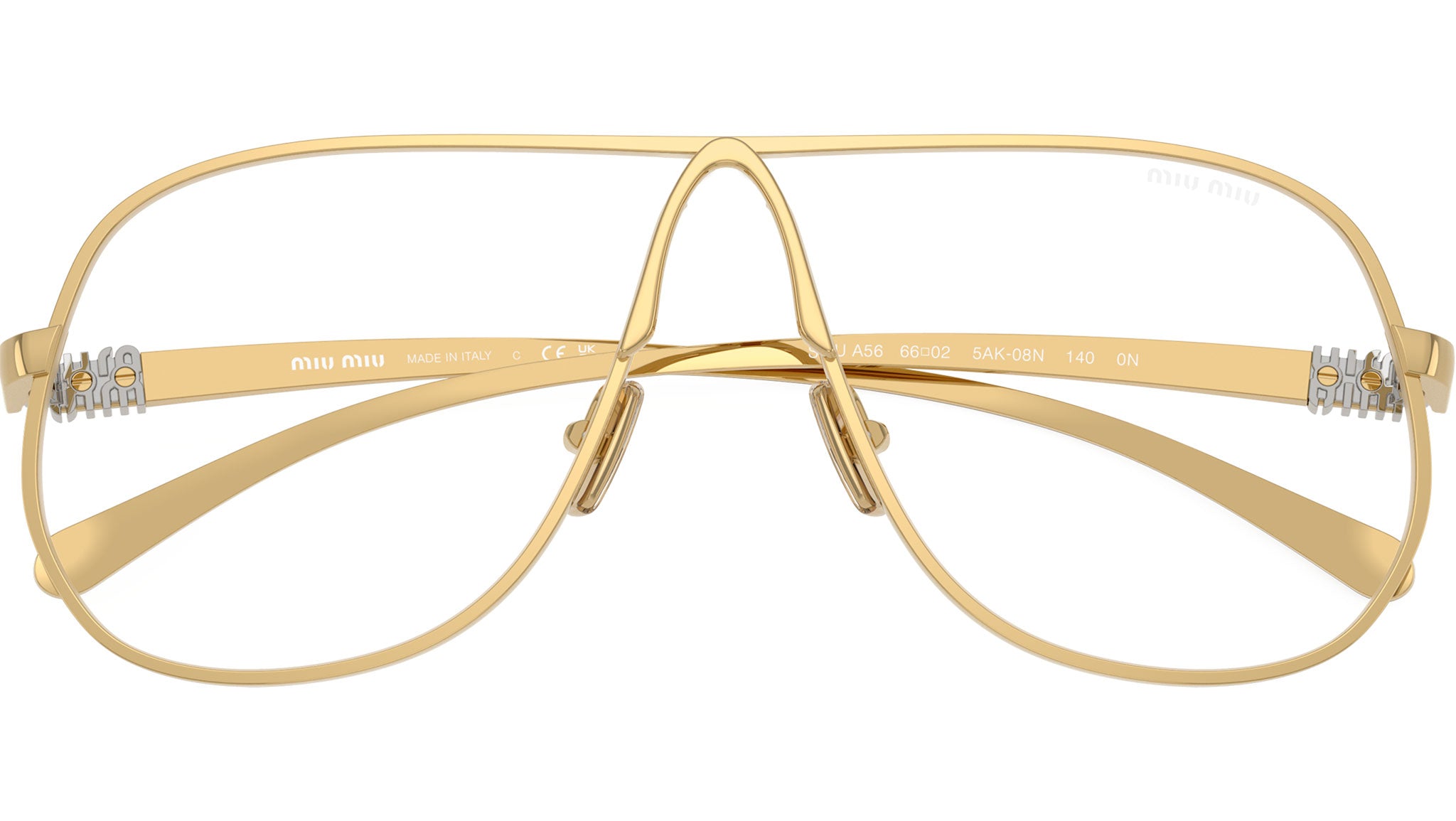 Miu Miu MUA56S Sunglasses 5AK08N Gold - eye-oo.com