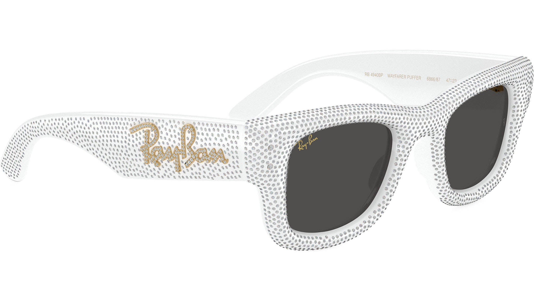 Wayfarer Puffer RB4940BP Ray-Ban Sunglasses 686687 White 