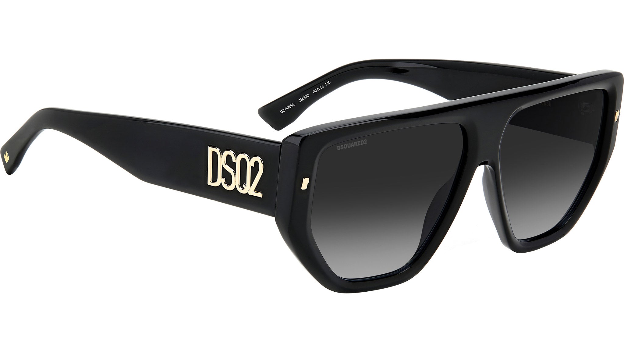 Lunettes De Vue Dsquared2 D2 0067 - Monture Noir Et Or 52mm, Pour Femme, Neuves Avec étiquettes