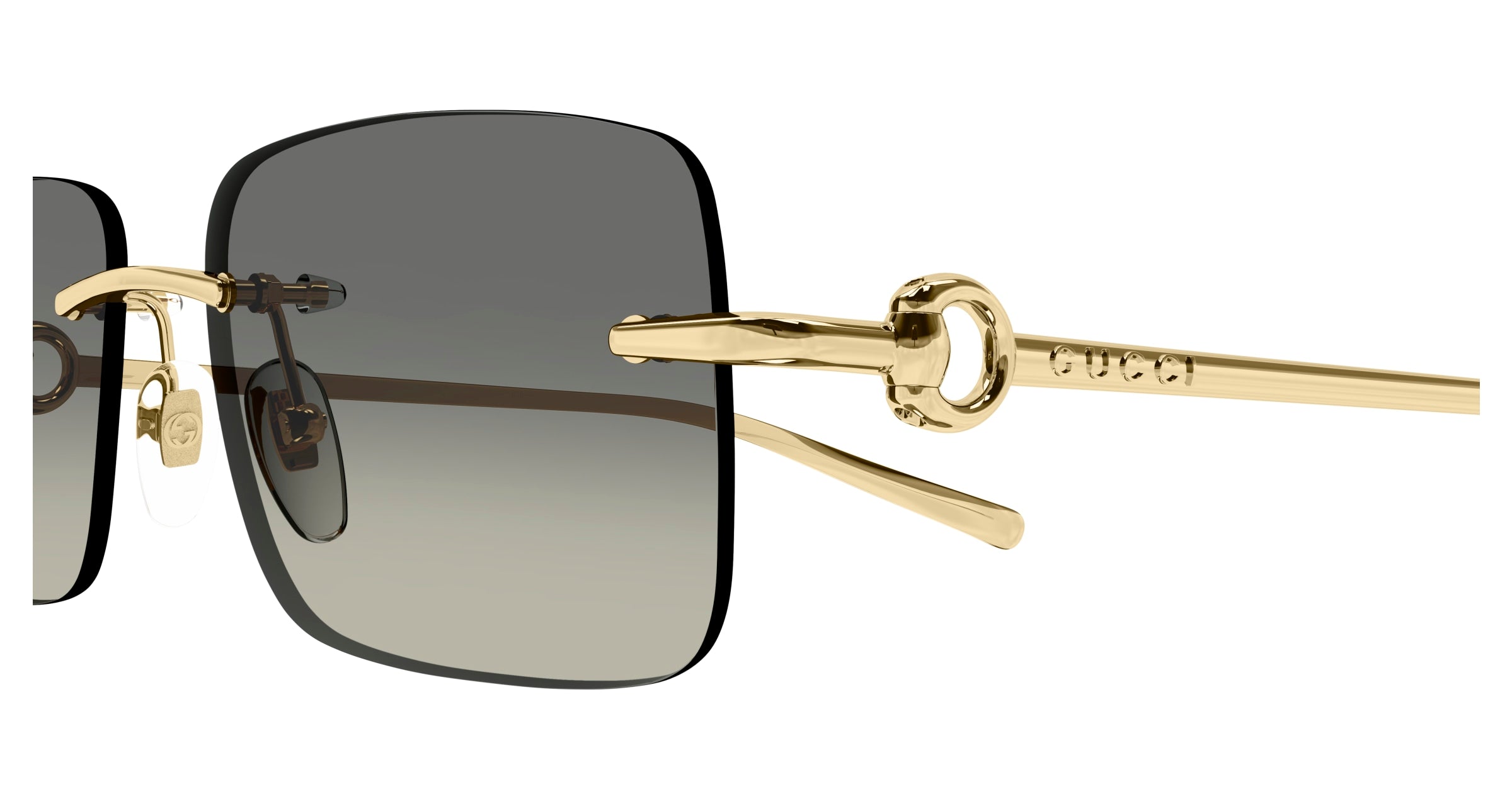 GUCCIサングラス Gucci GG1703S 005 Rectangular Sunglasses Gold - eye-oo.com