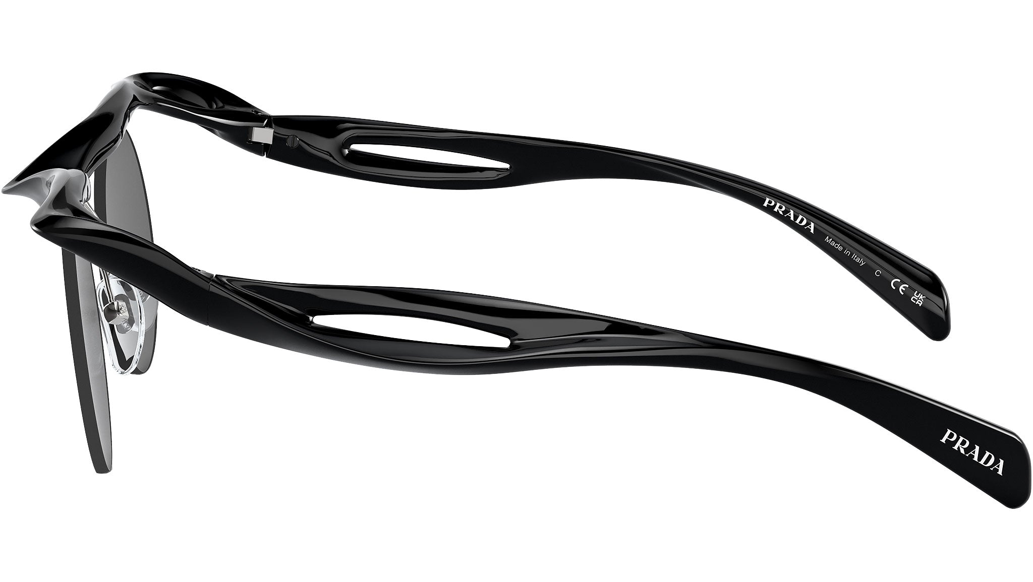 Prada PR A24S Sunglasses 1AB5S0 Black - eye-oo.com