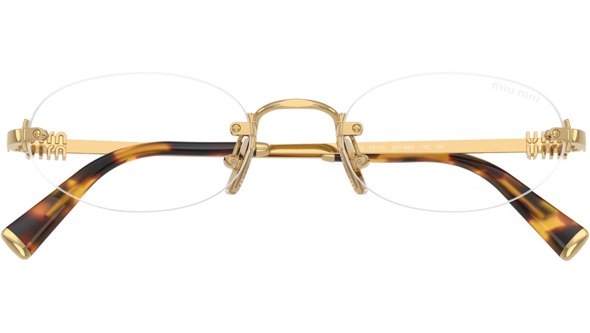 MU A54S Miu Miu Sunglasses 5AK08N Gold - eye-oo.com