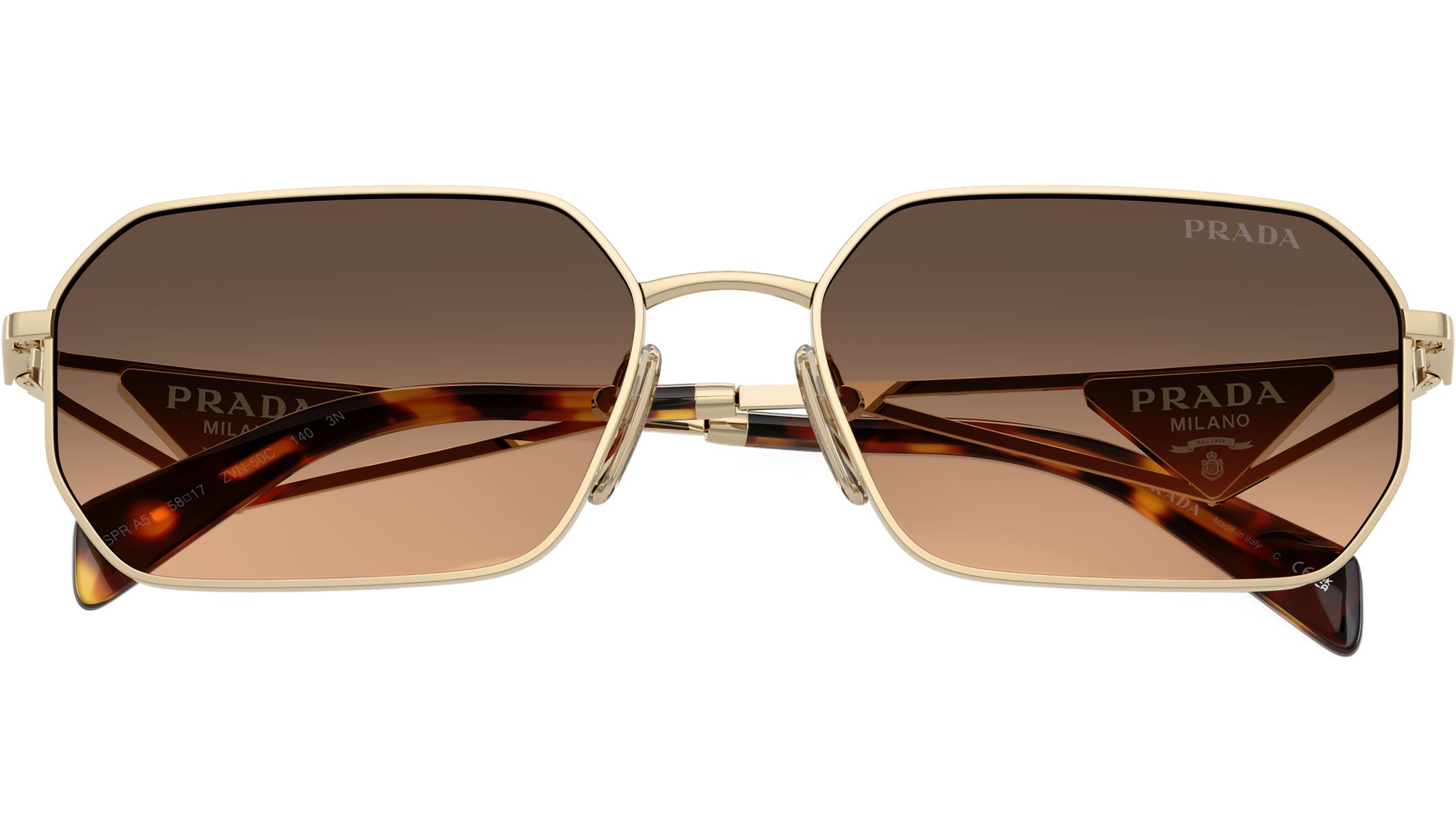 PRADA サングラス レディース Prada Pr A51s Women Black Geometric Sunglasses – Otticanet USA