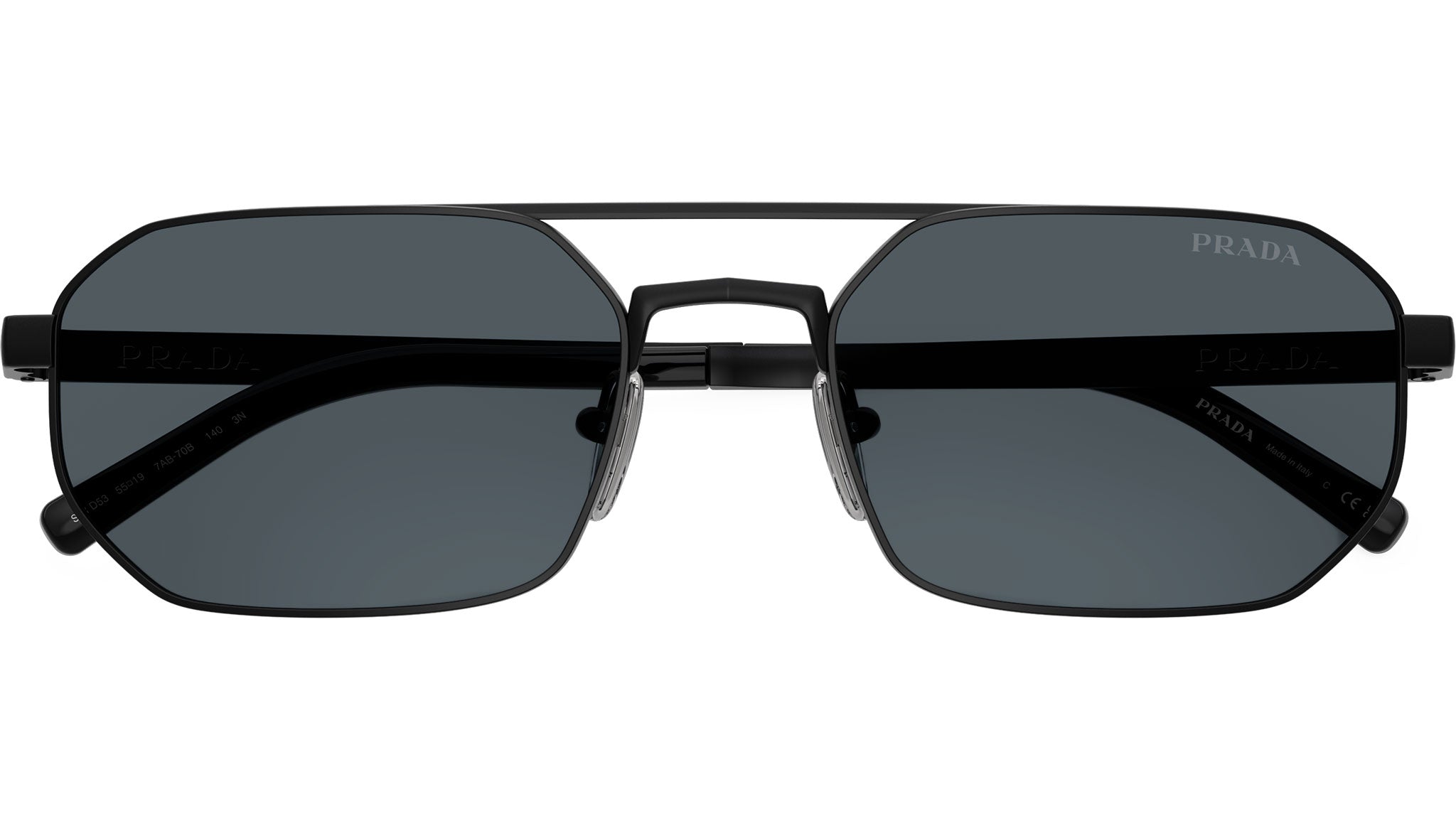PR D53S Prada Sunglasses 7AB70B Satin Black - eye-oo.com