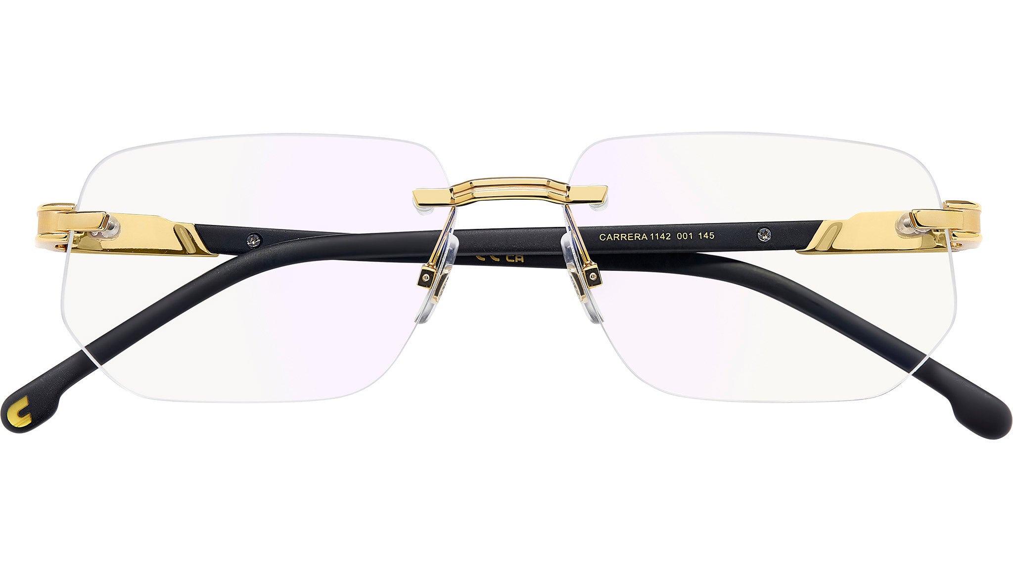NEW SQUARE CARRERA 3022 0RHL 00 WOMEN EYEGLASSES CARRERA GOLD CLEAR EYEWEAR Carrera 3022 DDB Glasses - Pretavoir main image 2