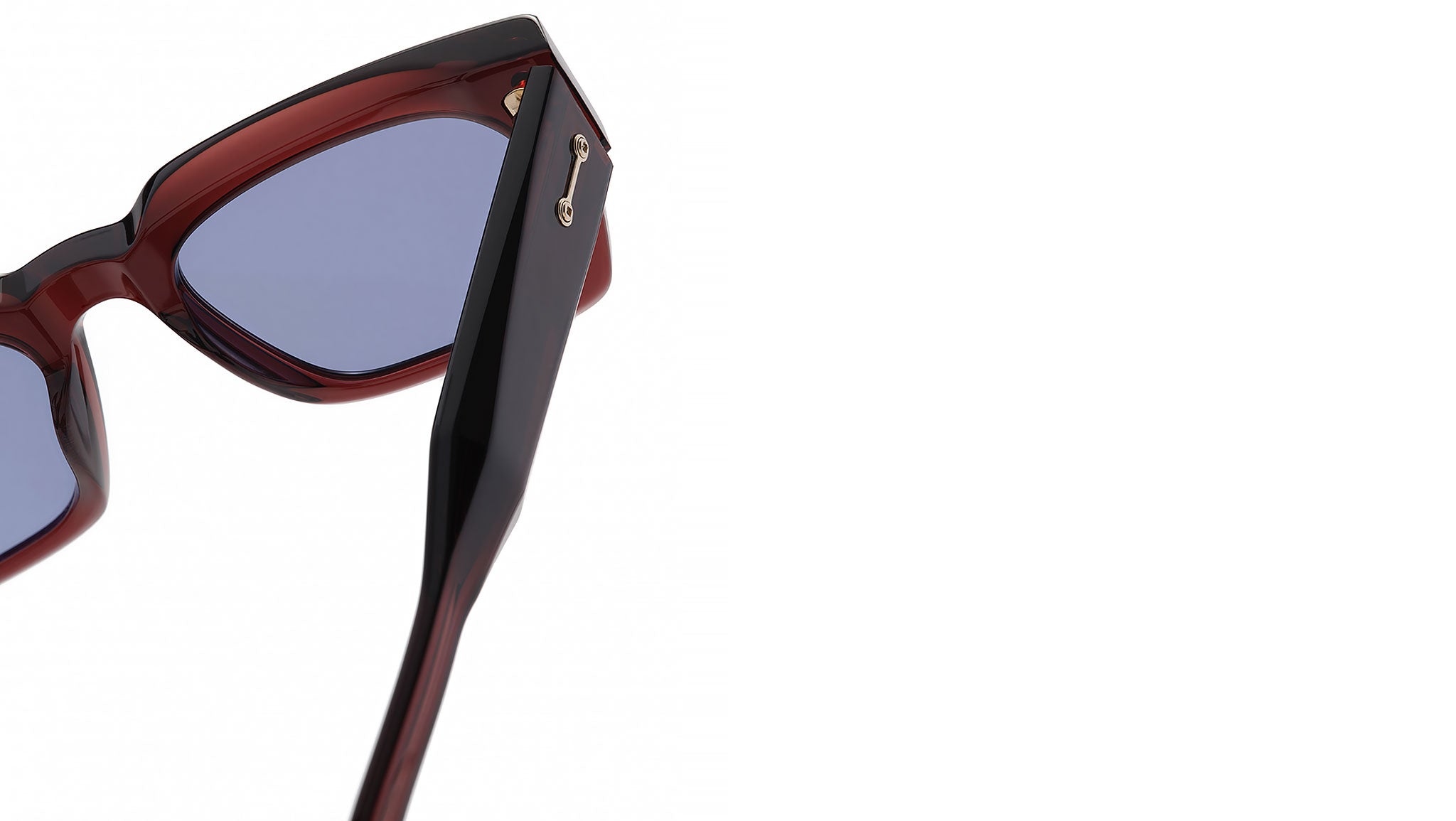 Akoni Cosmo 114B Sunglasses Crystal Burgundy / White Gold - eye-oo.com