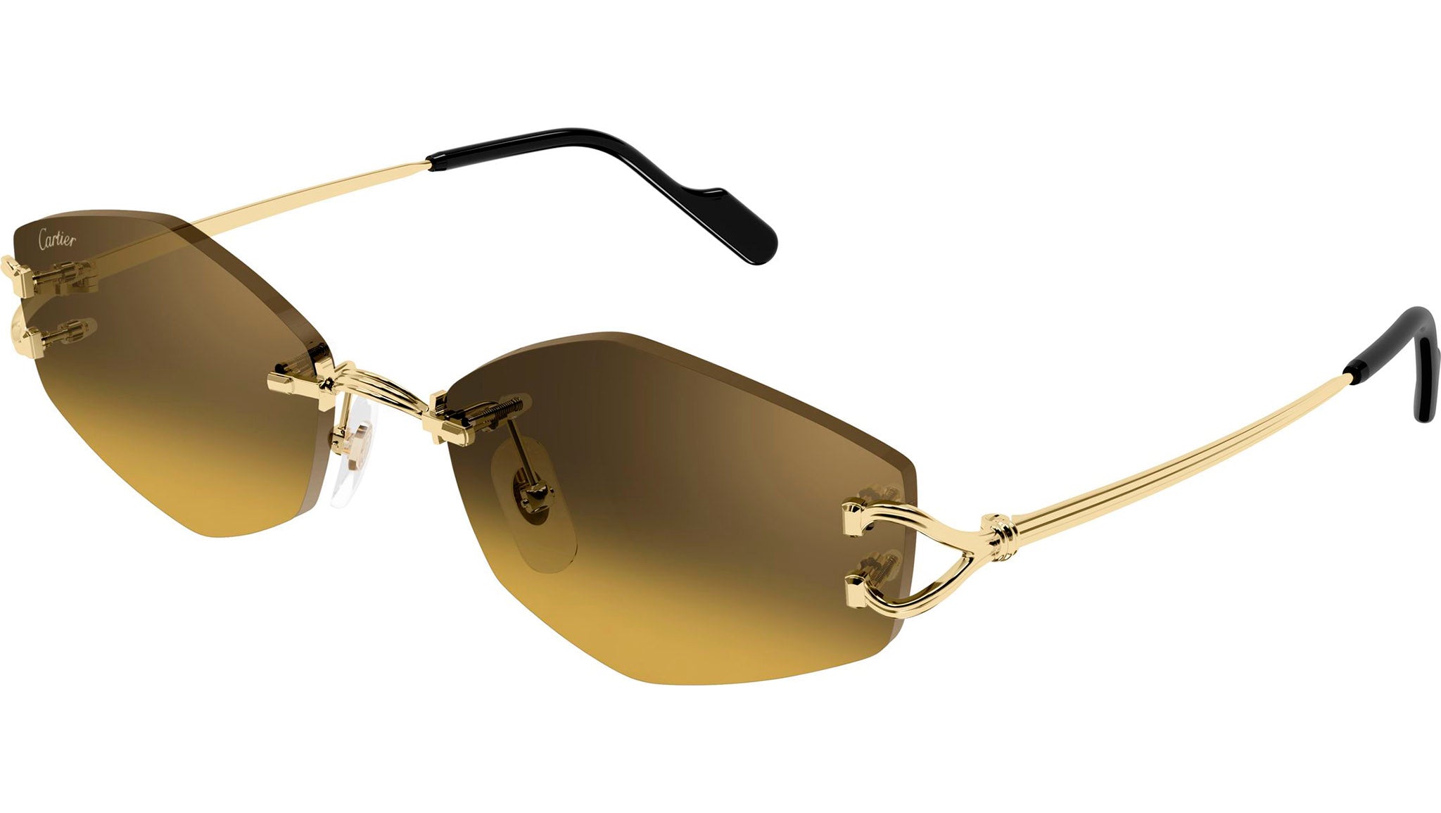 Cartier CT0362S Sunglasses 006 Shiny Gold Green - eye-oo.com