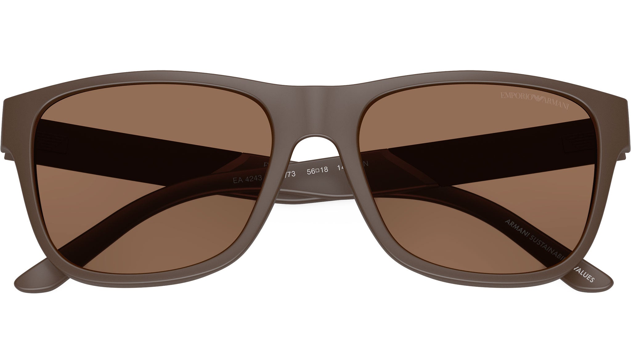 Emporio Armani EA4243 Sunglasses 624373 Matte Brown - eye-oo.com display picture 1