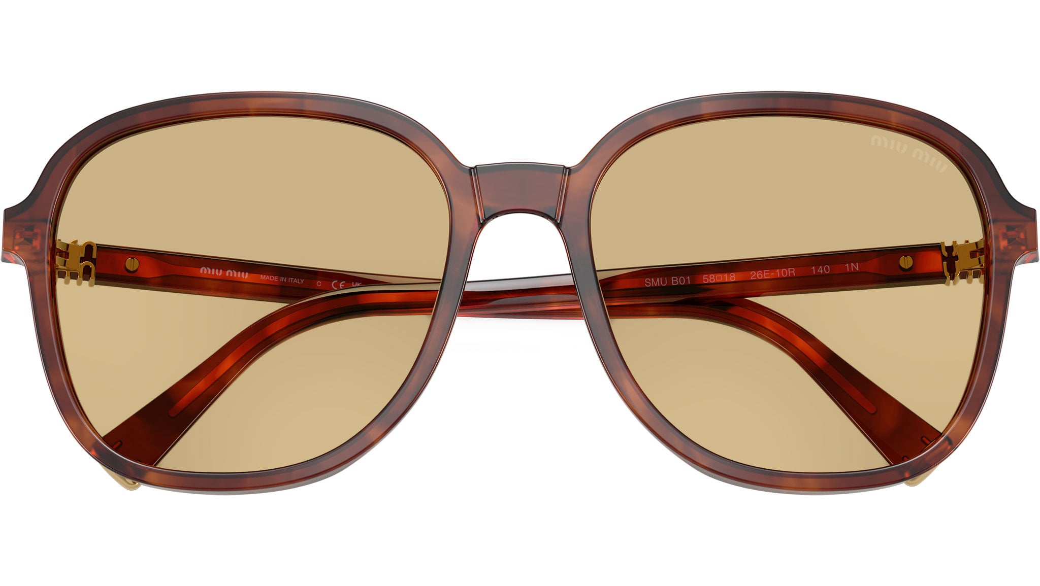 専用⭐︎ チノドレス　miumiu ① Miu Miu MUB01S Sunglasses 26E10R Striped Tobacco - eye-oo.com