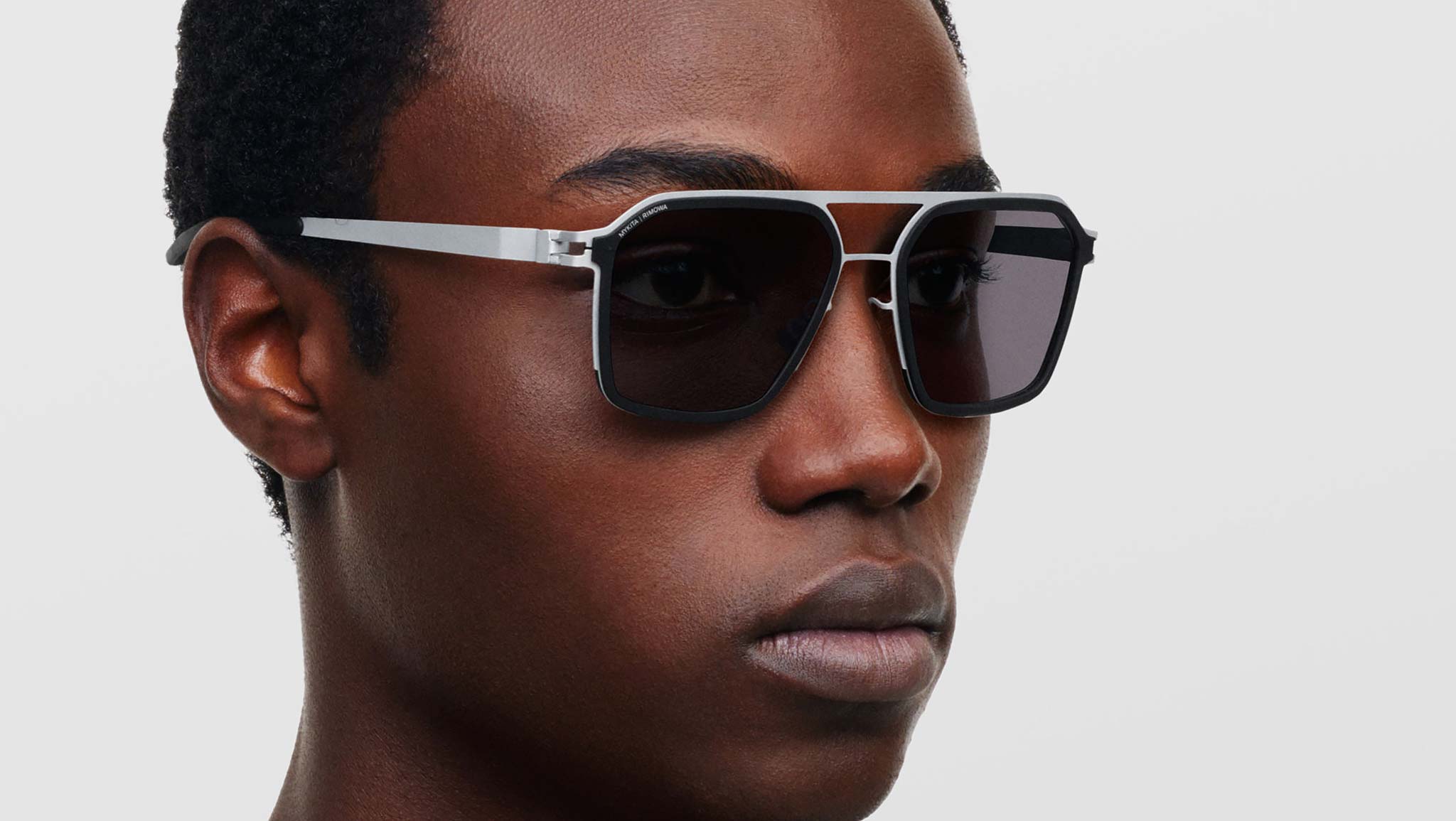 Mykita MR003 Sunglasses AL1 White Silver Black - eye-oo.com