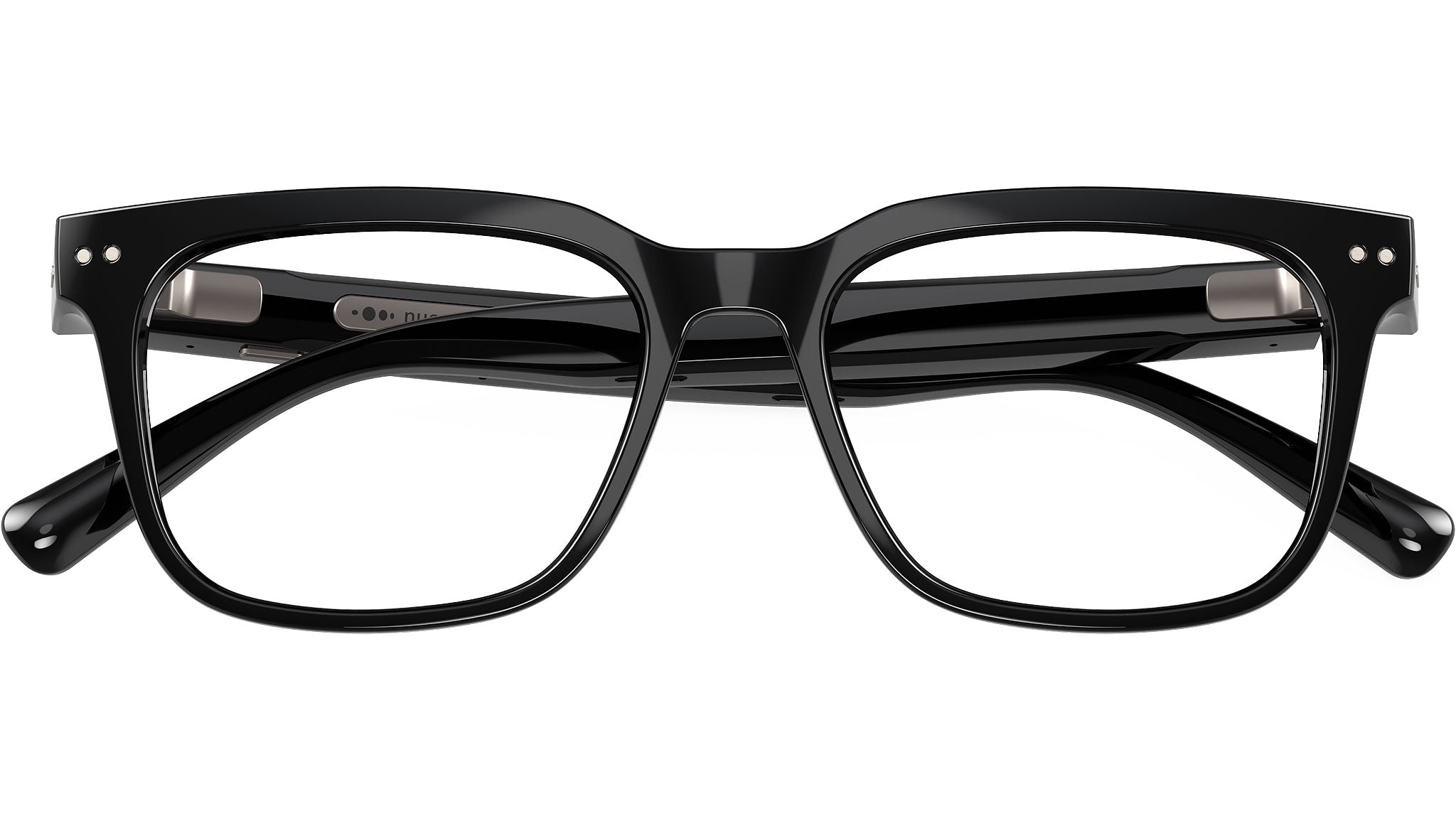 Evernail 　Nuance No.039 Nuance Audio Square 56 Hearing Glasses 04 Shiny Black AW5004 - eye