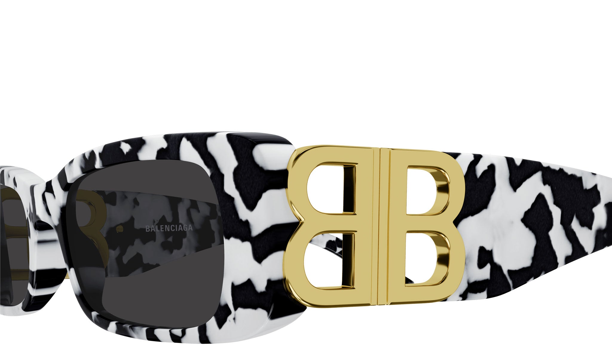Balenciaga Dynasty Rectangle BB0096S 005 White Havana 