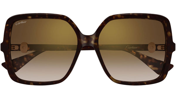 Cartier CT0641S Sunglasses 002 Dark Havana Brown - eye-oo.com