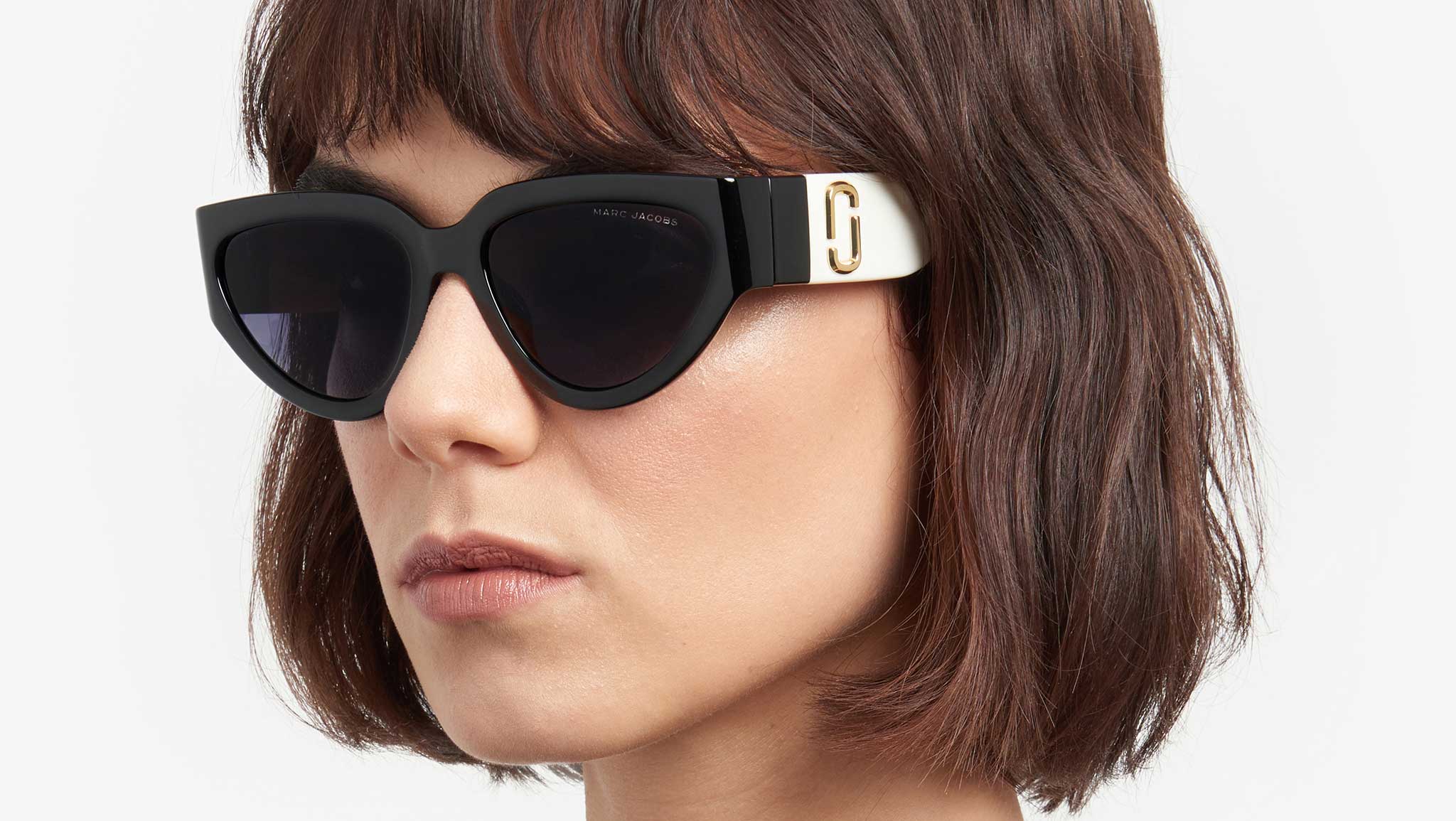 Marc Jacobs MARC 645/S 80S 9O Sunglasses Black White - eye-oo.com