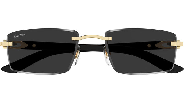 Cartier CT0582S Sunglasses 001 Black Gold - eye-oo.com
