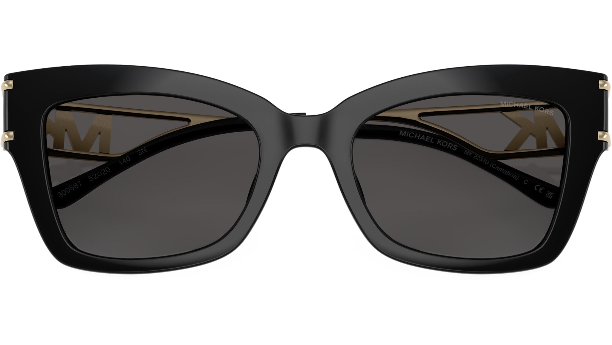 Michael Kors Cantabria MK2237U Sunglasses 300587 Black - eye-oo.com
