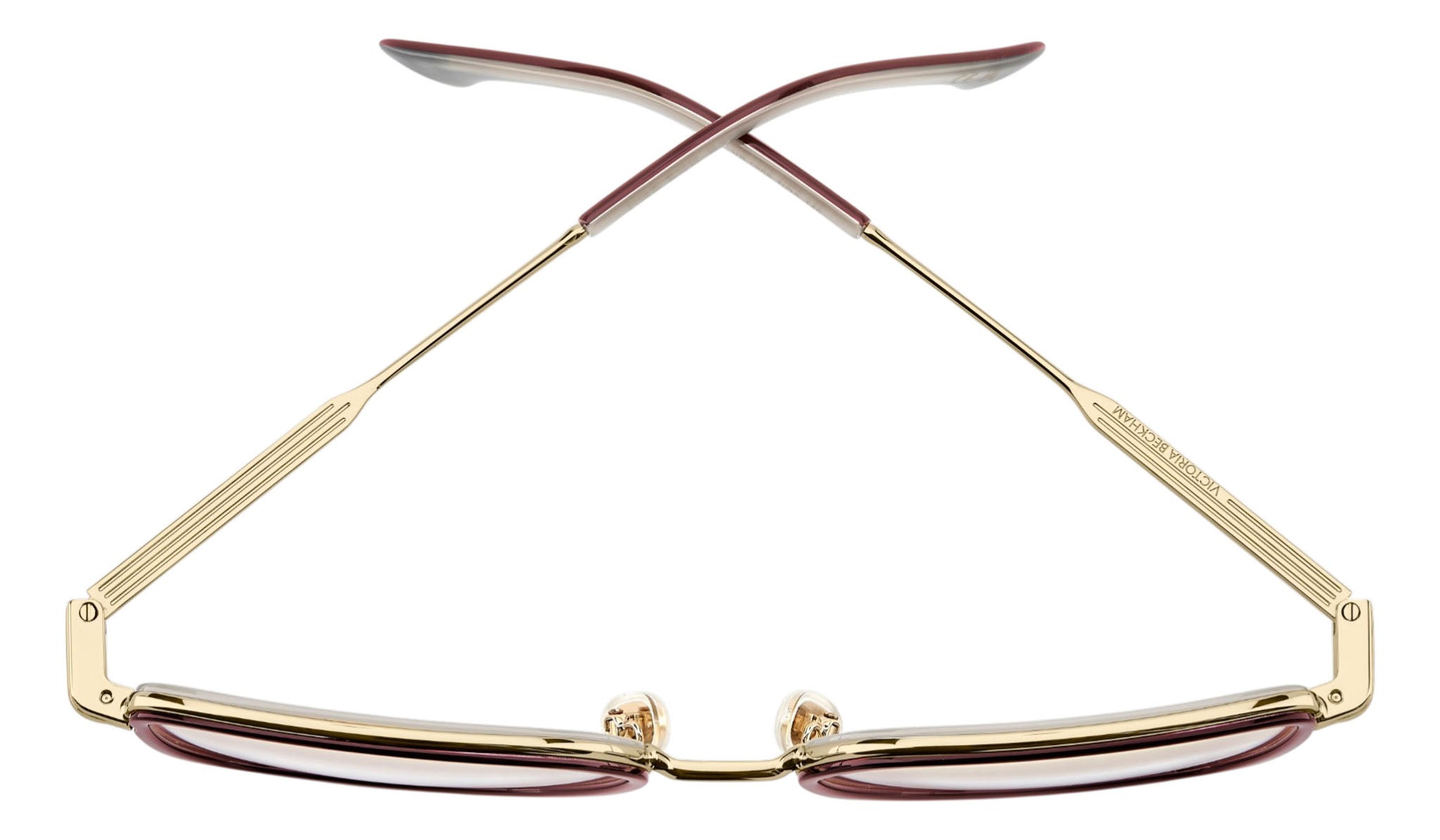 Victoria Beckham VB 1006 NOA Optical Frame Gold Burgundy - eye-oo.com