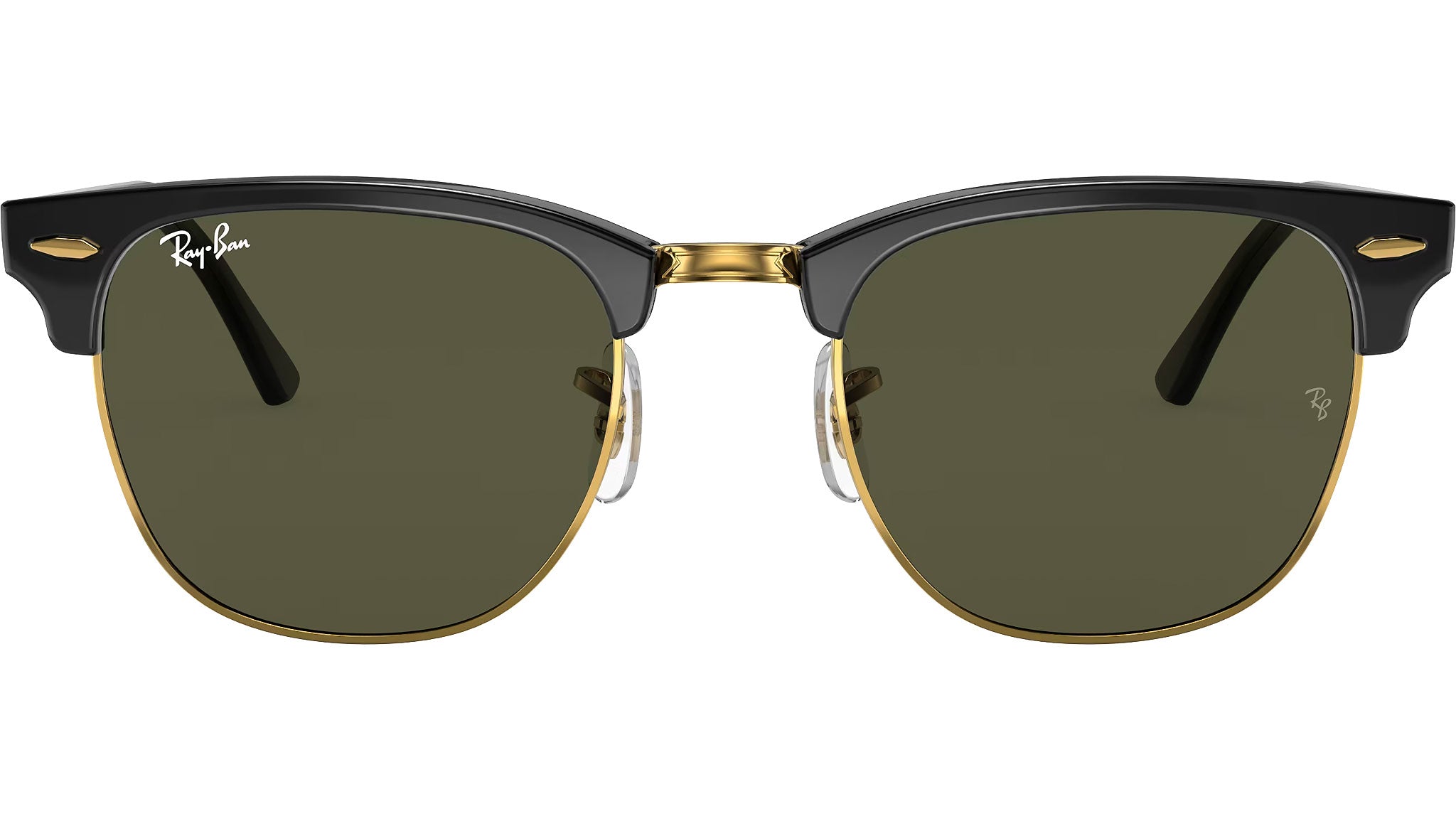RayBan☆サングラス RB3016 CLUBMASTER W0365 Ray-Ban Clubmaster RB3016 W0365 Black Sunglasses - eye-oo.com