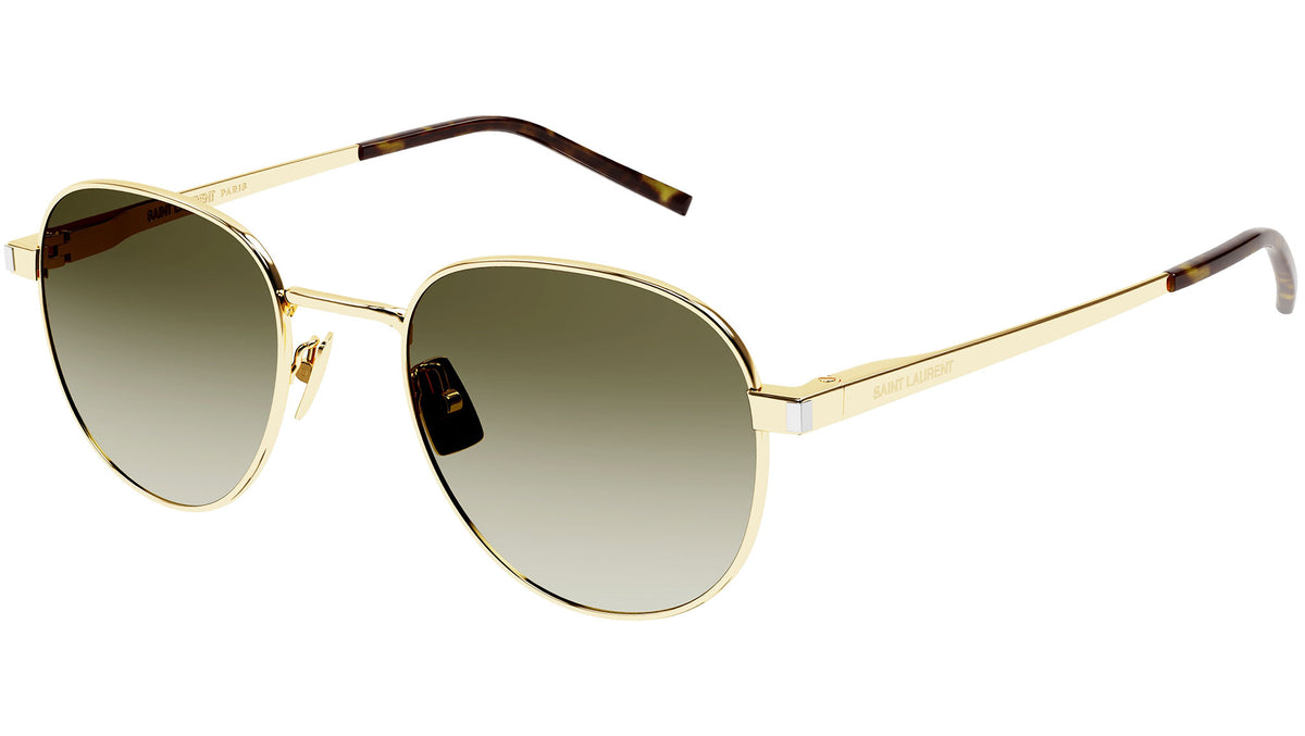 Saint Laurent SL 555 003 Gold Brown Sunglasses - eye-oo.com