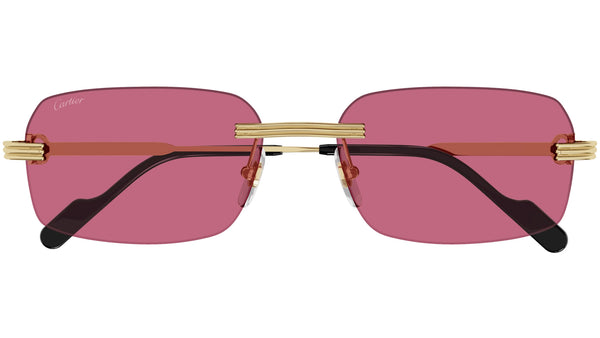 アクセサリー Cartier Cartier Première CT0271S Sunglasses 010 Shiny Gold - eye-oo.com