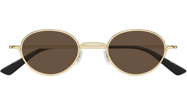 Alexander McQueen AM0562S Sunglasses 002 Gold Brown - eye-oo.com